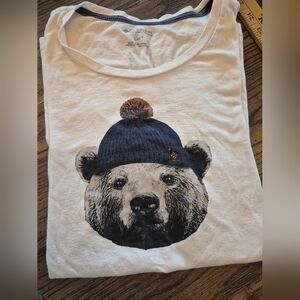 Columbia White and Blue Bear Graphic Tee